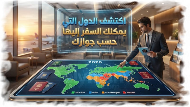 اكتشف الدول التي يمكنك السفر إليها حسب جوازك